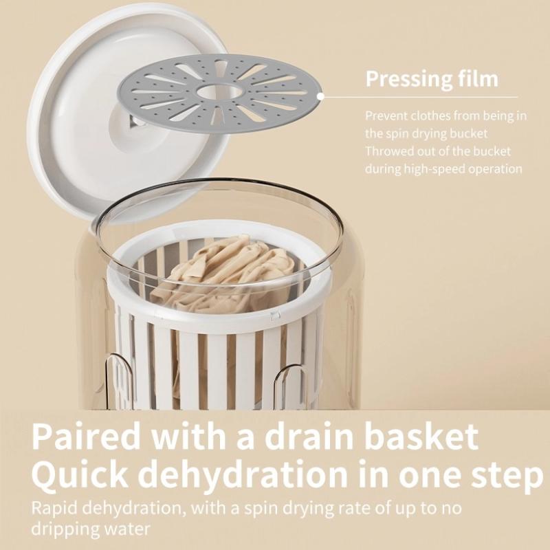 Rechargeable Washing Machine and Dehydrator, Mini Small Underwear and Socks Washing Machine, Wireless Portable Dehydrator Washing Machine