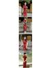 2025 Red Retro Slim Fit Qipao for Young Women - Short Sleeve Chinese Style Spring/Summer Dress