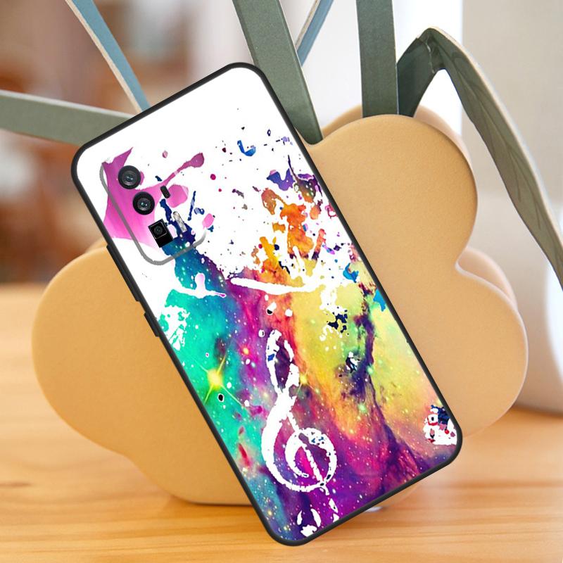 Treble Clef Music Note Case For POCO X3 X6 F6 Pro M6 X5 F3 F5 M5s Xiaomi 13 14 Ultra 12 Lite 11T 12T 13T Pro Cover