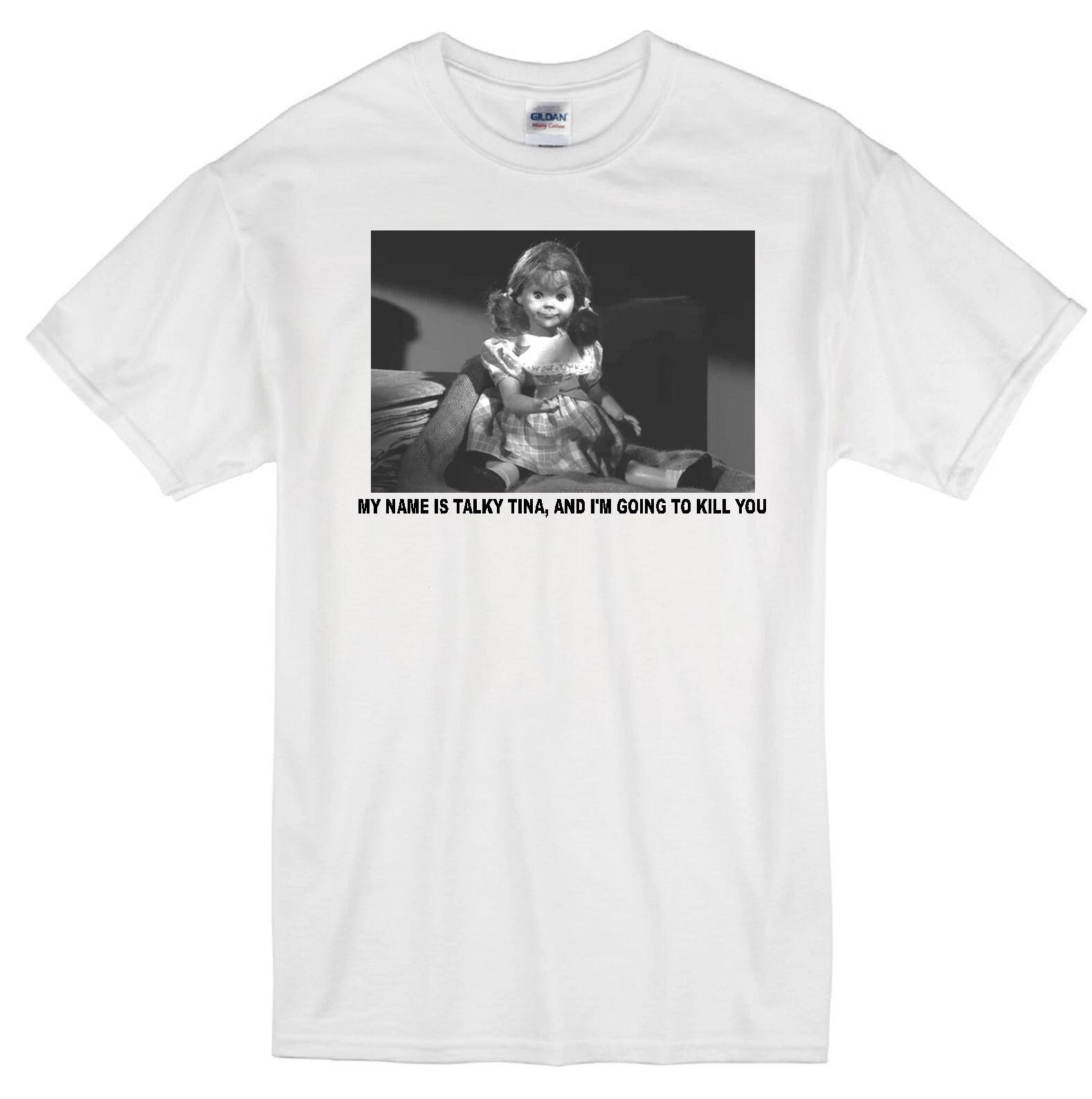 TALKY TINA DOLL TWILIGHT ZONE TELLY SAVALAS EPISODE ROD SERLING TV WHITE T-shirt XL
