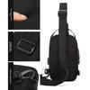 Anti-theft Men's Chest Bag USB Charging Port Shoulder Crossbody Bag Password Sling Bag  Travel