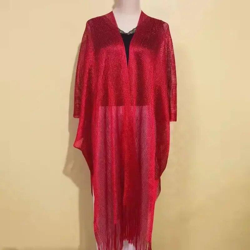 Tassel Gold Bikini Cover Up Sexy Beach Dress Tunics for Women Beachwear Summer cover-ups kaftan Evening Dress Shawls