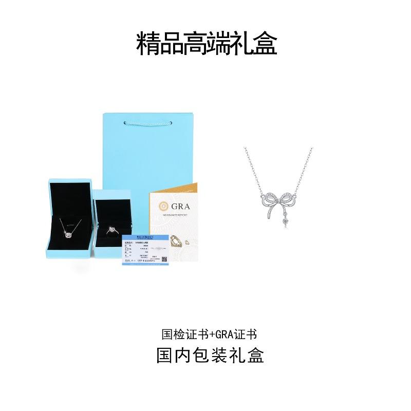 New tassel girlfriend pendant light luxury niche collarbone chain jewelry S sterling silver bow necklace women