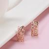 Kinel Rose Gold Color Flower English Earrings For Women