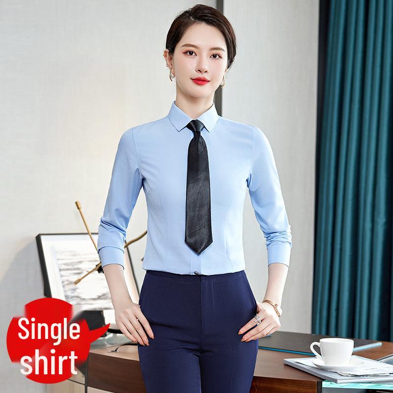 

Унисекс Приталенная Синяя Рубашка-Униформа в Стиле Колледжа JK 2024 M