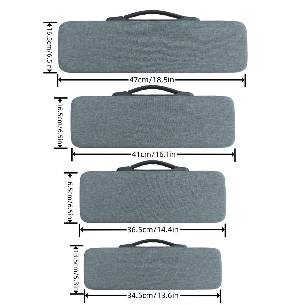 EVA Hard Shell Dustproof and Waterproof Keyboard Bag Mechanical Keyboard Storage Bag Suitable for 61/68/98%full-size Keyboards