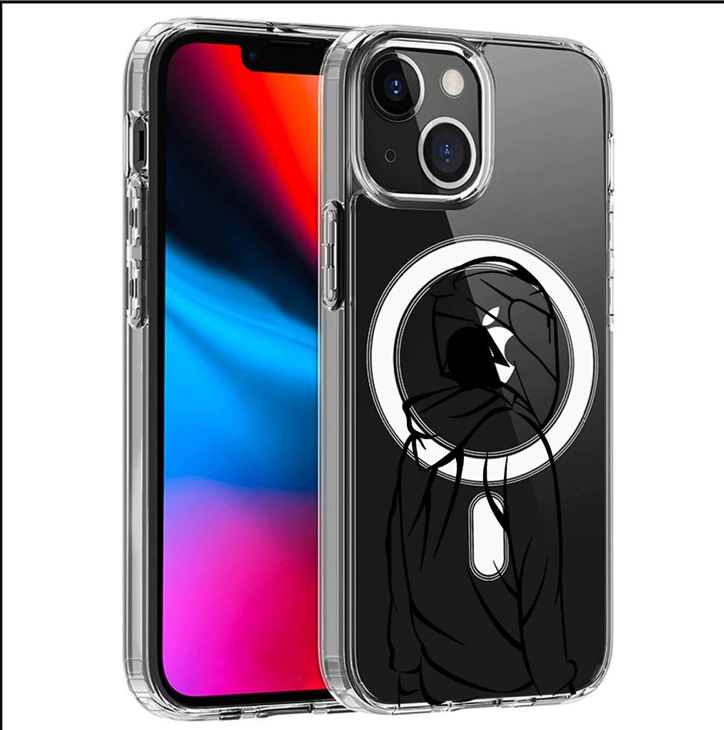 Motorcycle Back View Magnetic Case for iPhone 15/16/17 Pro Max - Transparent Full Coverage