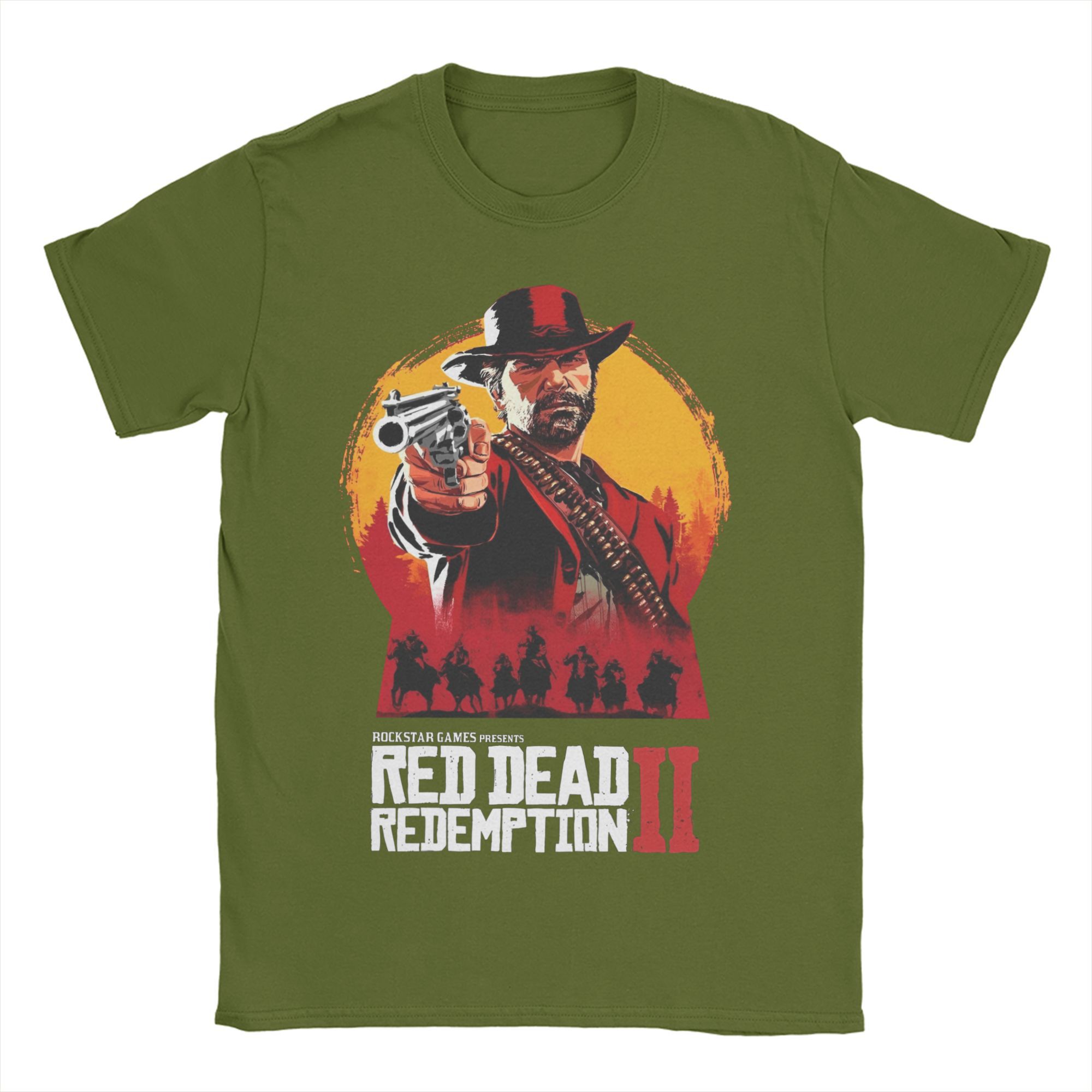 

Круті футболки Red Dead Redemption 2 для чоловіків, з круглим вирізом, бавовняні футболки, хіп-хоп футболки з коротким рукавом, ідея для подарунка, одяг 4XL