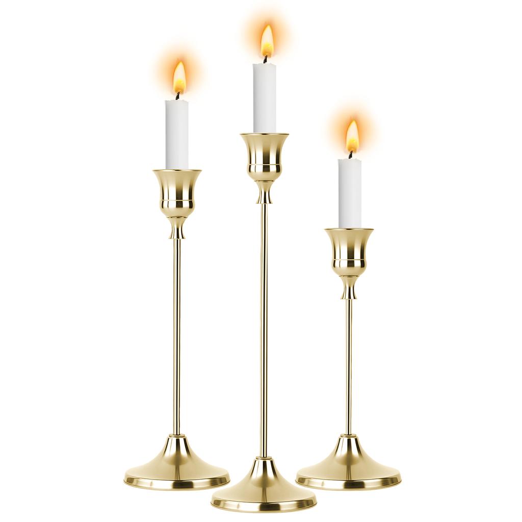 3pcs European Vintage Candlestick Set Old ed Table Ornament for Wedding Anniversary Party Hotel Home Room Decoration