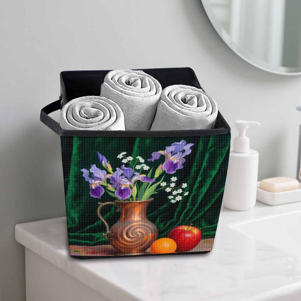 Beautiful Lavender 5D Diamond Painting Storage Basket Full Round Drill Mosaic Diamond Embroidery Cross Stitch Kits Home Decor Home Decor