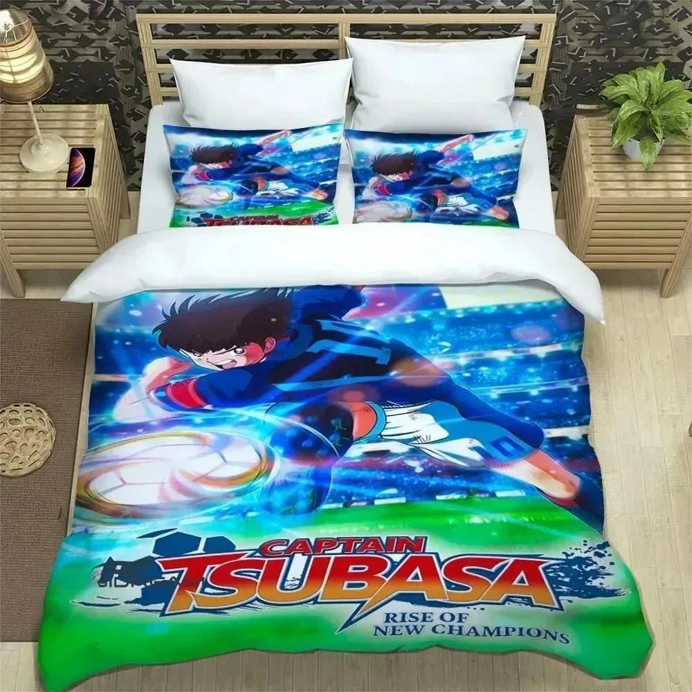 New Anime C-CAPTAIN TSUBASA Comfortable Duvet Quilt Cover Pillowcase Bedding Set Children Bedroom Decoration Home Textile