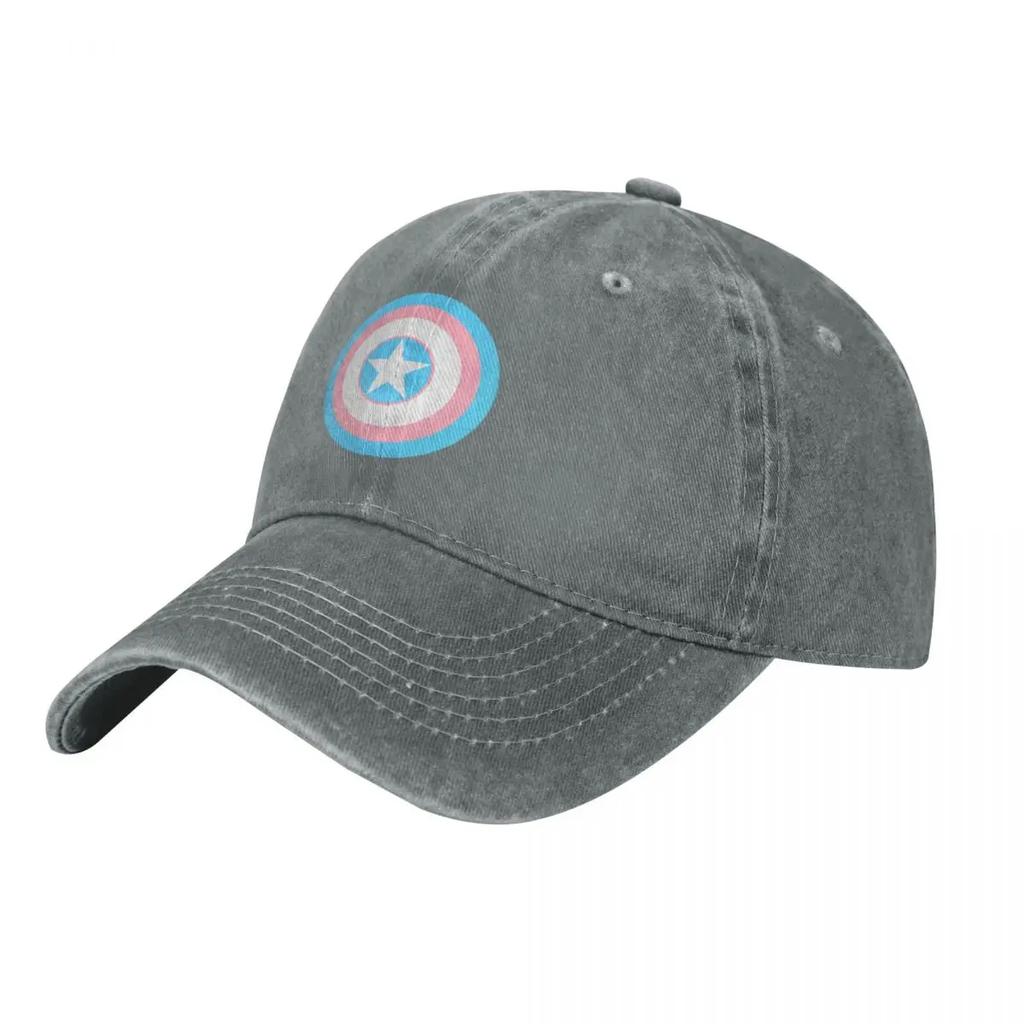 Trans Shield Racerback Baseball Cap Cotton Hats Cowboy Caps Unisex