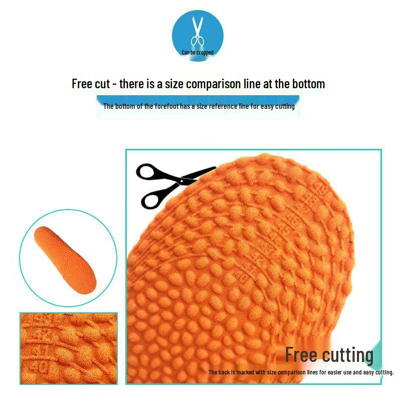 Shock-Absorbing Breathable Sweat-Wicking Odor-Resistant Popcorn Cushion Insole - Anti-Slip, Massage Comfort for Sports, Men & Women