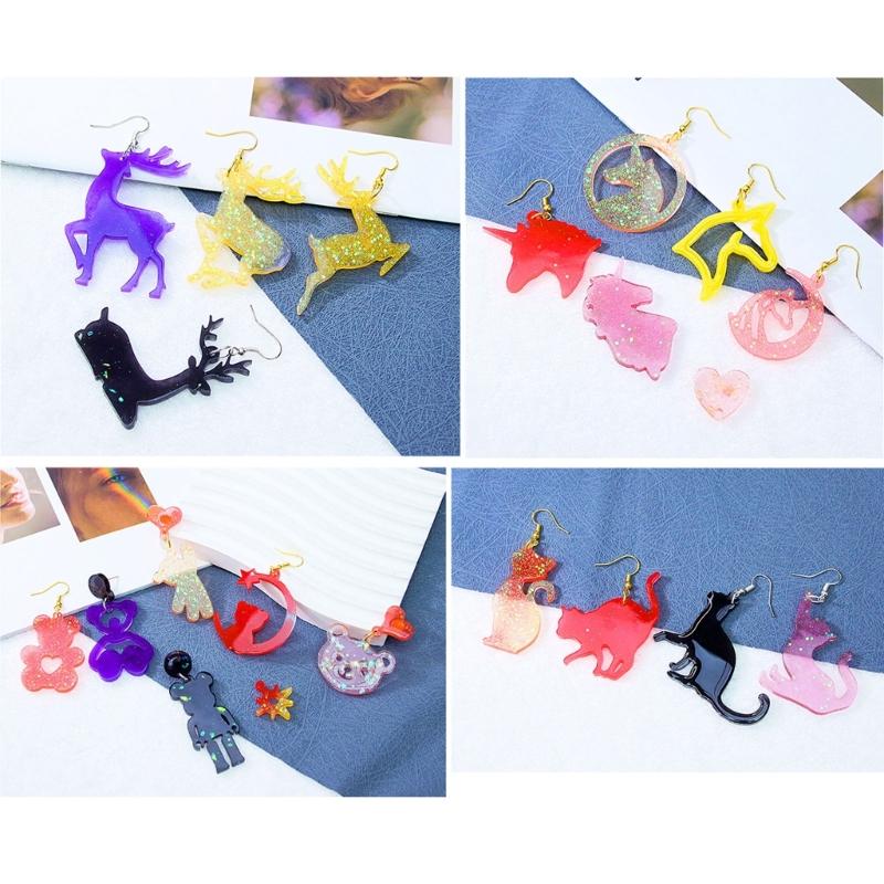 Earrings Silicone Mold Epoxy Resin Ear Drop Molds DIY Handmade Crafts Jewelry Making Tools Accessories Gift for Girls