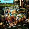 1PC Custom Name Blanket Tintin's Adventure City Flannel blankets Patterns Throw Blanket All-Season Soft Gift for Couch, Bed, Camping, Birthday gifts