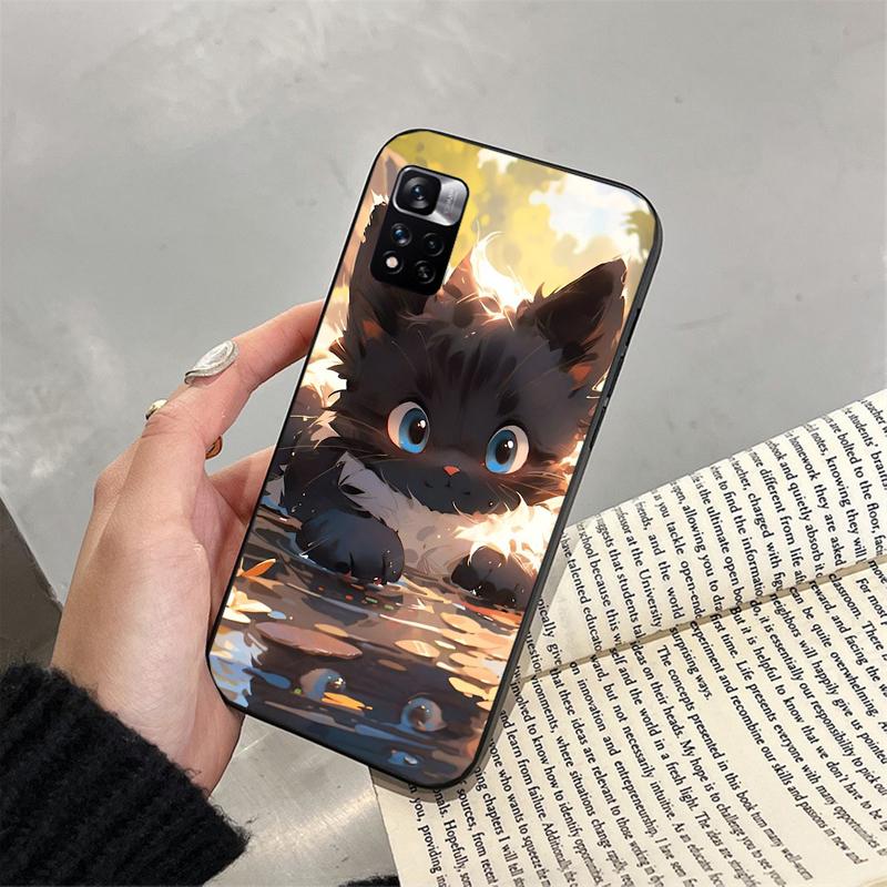 

Чехол для телефона с милым котом для Xiaomi Redmi note 13 12 Pro 11S 11 10 Pro 10S 12S Redmi 10 9C 13C Redmi 13C