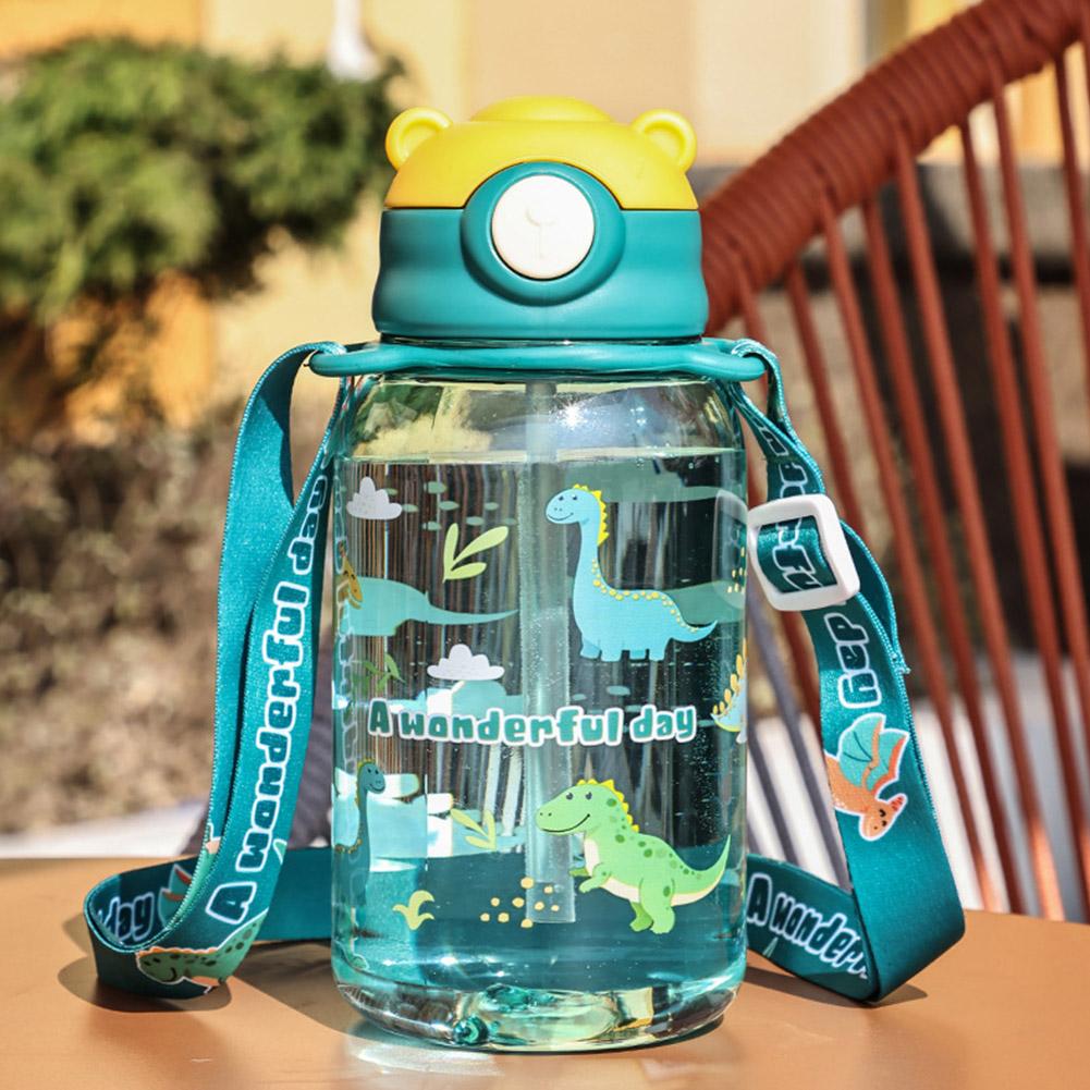 Cute Kids Water Bottle with Straw Free BPA Leakproof Outdoor Portable Children's Cups School Water Bottle for Children