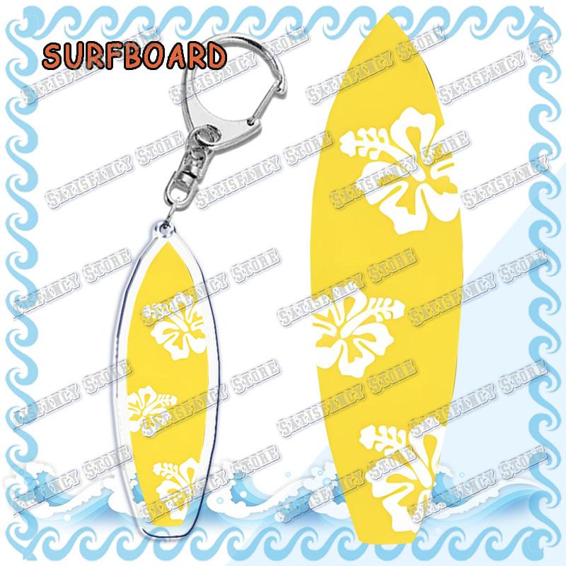Waves Surfing Surfboard Keychains for Accessories Bag Bicycle Pendant Keyring Jewelry Fans Creative Beach Travel Gift Chaveiro