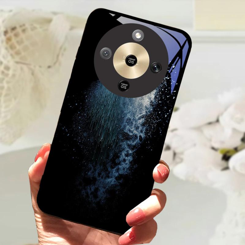 For Honor X9d 5G Case Fashion Painting Tempered Glass Shockproof Phone Case For Honor X9 D HonorX9D Back Cover Fundas Bumper