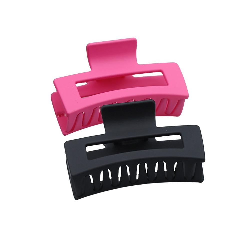 

2Pcs Frosted Plastic Hair Claw For Women Girls Back Head Hair Clip Shark Clips Hairpin Crab Barrettes Hair Accessories