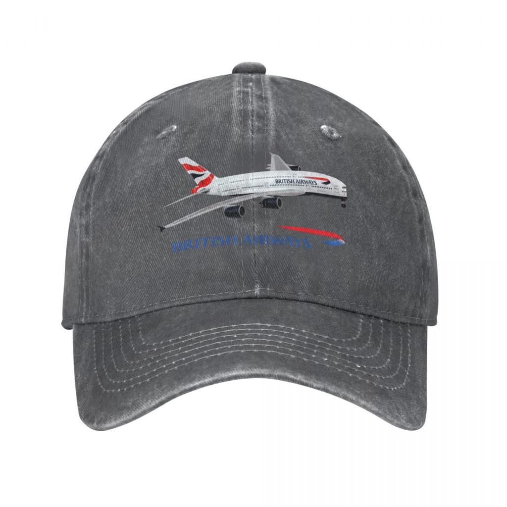 British Airlines Airbus A380 Airplane Baseball Cap Trucker Cap Hiking Hat Rugby Luxury Woman Hat Men'S