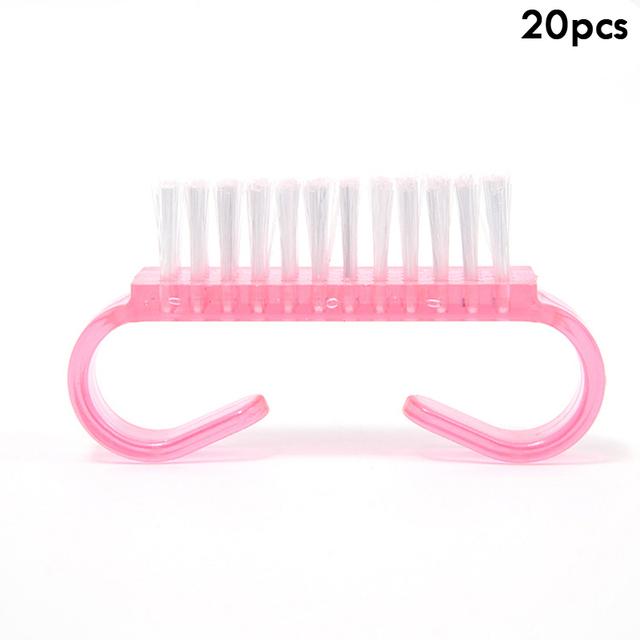 20 buc. Mini perii de curățare a prafului pentru arta unghiilor, pentru gel UV, acrilic, îndepărtare moale, perie pentru paiete de putere, instrumente de îngrijire a degetelor pentru manichiură.