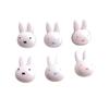 Glossy Cute Rabbit Resin Accessories for DIY Hair Clips, Phone Cases, Crocs, and Keys