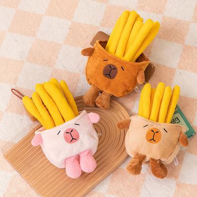 Capybara Pommes Frites Plüschtier Entzückendes Futter-Tier Stofftier Weiches Kissen zum Umarmen für Kinder Erwachsene