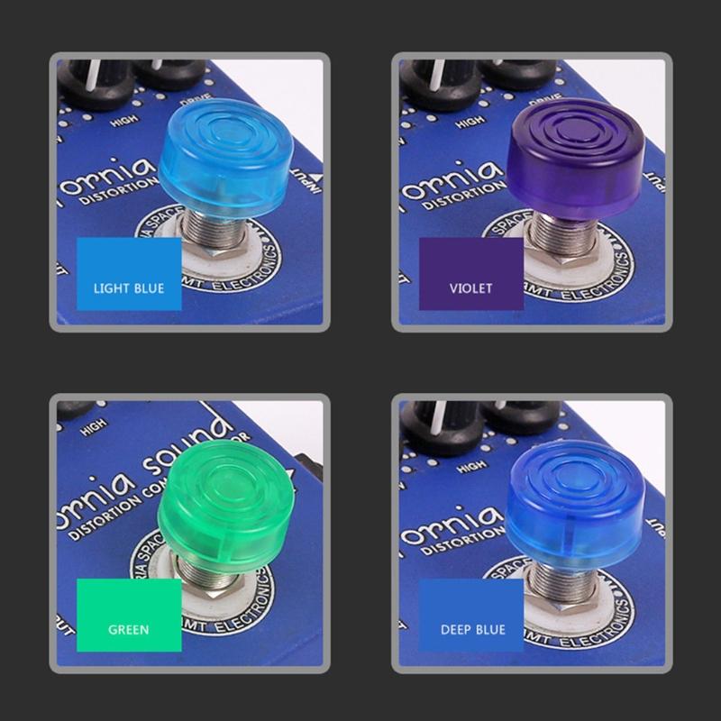 10Pcs Candy Color Foot Switch Guitar Pedal Knob Protector Anti-slip Sleeve Cover Make Effect Footboard More Efficient