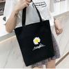 School Opening Must Have Small Daisy Printed Backpack Large Capacity Student Canvas Book Bag Korean Version Girl Four-piece Knapsack Set