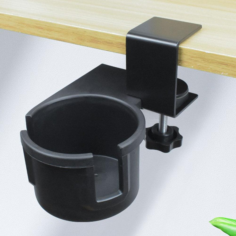 Desk Side Holder Clip Rotary Cup Support For Water Bottle Can Cup Fixing Stand Non-Slip Base Tabletop Supplies Beverage Holder