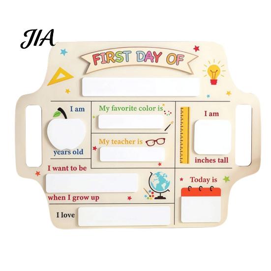 Tisch-Displaytafel Erstklässler Schild, Wiederverwendbares Holz-Kreidetafel-Schild für Kinder, Back Outdoor Garten zu Dekorationen Zubehör Kindergarten