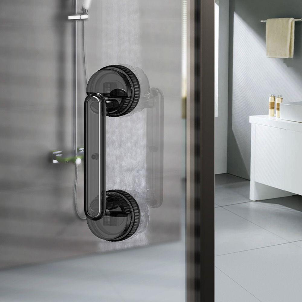 Removable Suction Cup Door Handle Anti-slip Safety Grip Bathroom Shower Auxiliary Handle No Drilling Powerful Vacuum