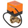 Motorized Ball Valve L Shape Orange Brass Electric Valves 3‑Wire 2‑Control 1.6MPa 6W AC220V G3   4 pouces