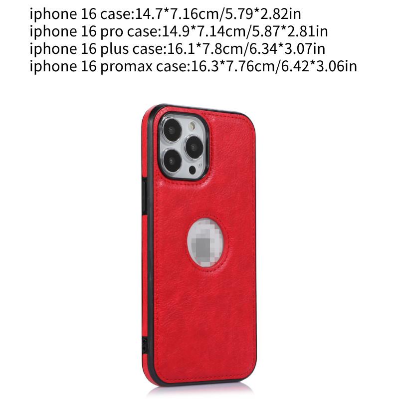 Chic Faux Leather Iphone 16 Case Versatile Protection With Magnetic Closure Design