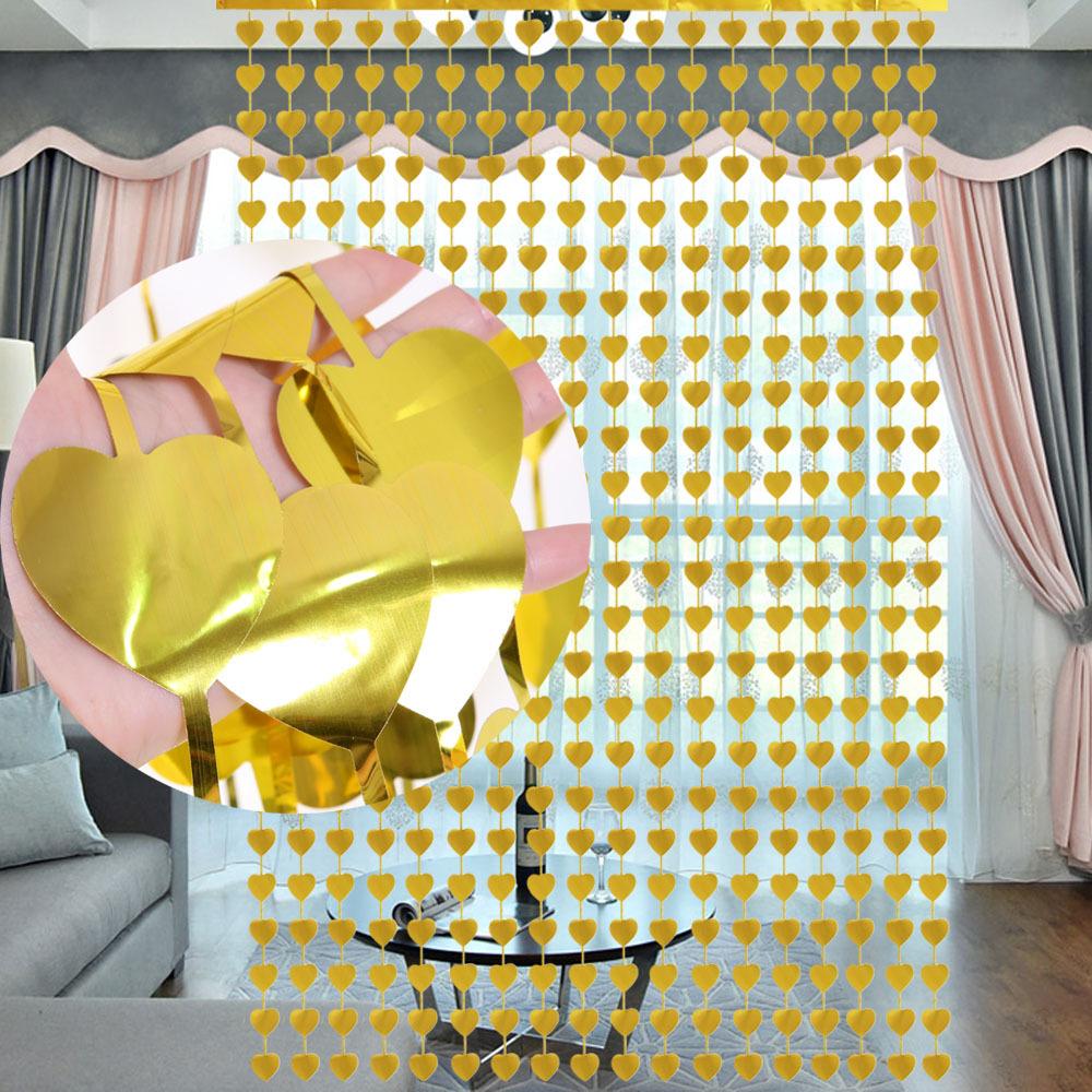 Heart-shaped Decorative Curtain Birthday Wedding Party Accessories