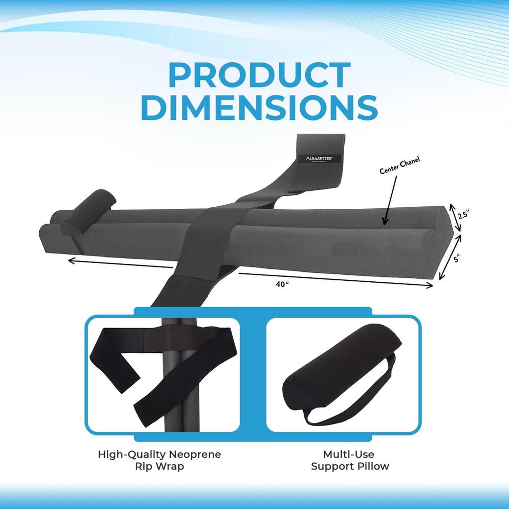 Parasetter Foam Roller System for Back and Core Exercises Reduces Cortisol Great for Stress and Myofascial Decompression Pilates, Yoga, Stretching, -