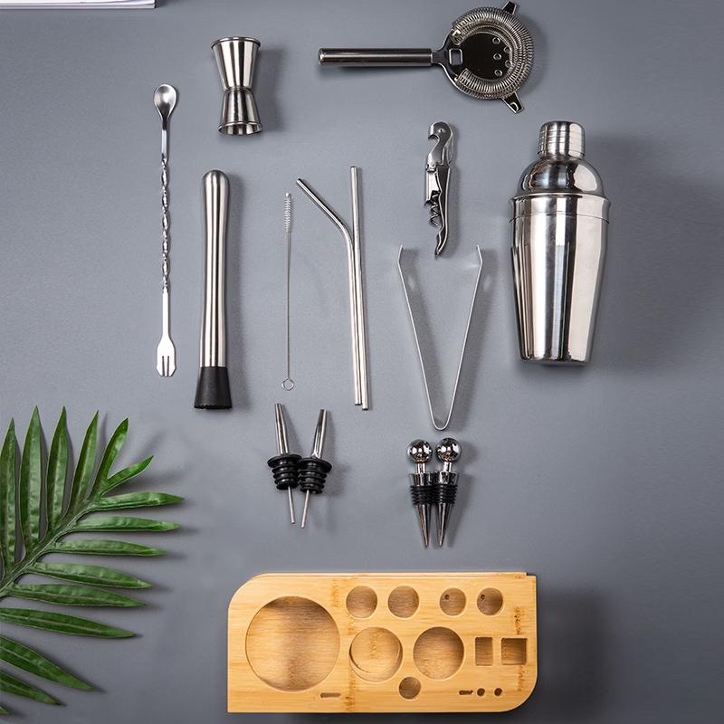 Shangqi 550ML Wooden Cocktail Shaker Bartending Set