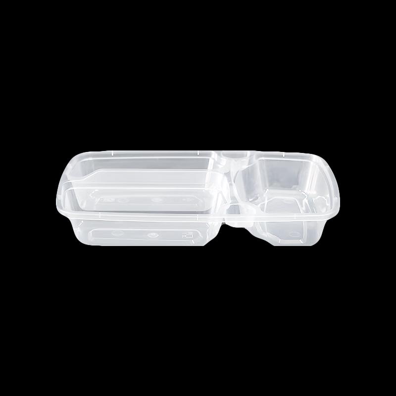 WS Rectangular 3-Compartment Disposable Lunch Box