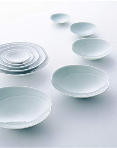 Hakusan Porcelain Multi-Purpose Shallow Bowl, White Porcelain, (approx.) 22 X 4.7 Cm, Tomoe, Hasami Ware, Made In Japan