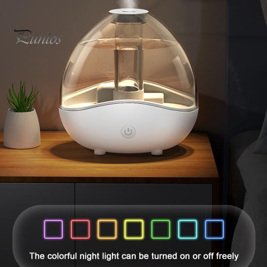 Ultrasonic Mist Humidifier 1.5L Quiet Air Humidifiers with Light Rotatable Desk Humidifiers Essential Oil Diffuser for Baby Nursery Office Plants