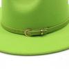 Men'S And Women'S Woolen Top Hats, Gentlemen'S Jazz Hats, Flat-Brimmed Big Eaves