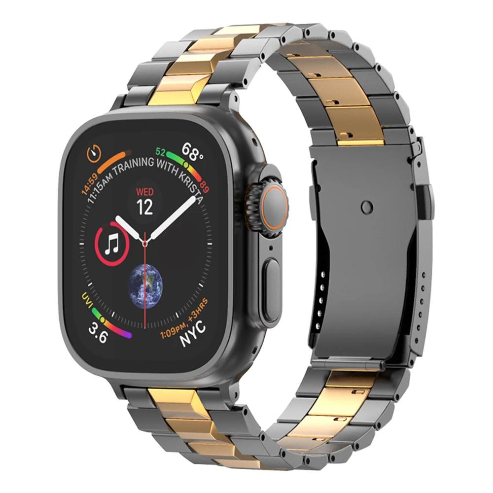 Titanium Bracelet for Apple Watch Band Ultra 2 49mm 10 46mm Metal Luxury Men Strap for Series 9 8 7 6 5 4 SE 45mm 44mm Wristband