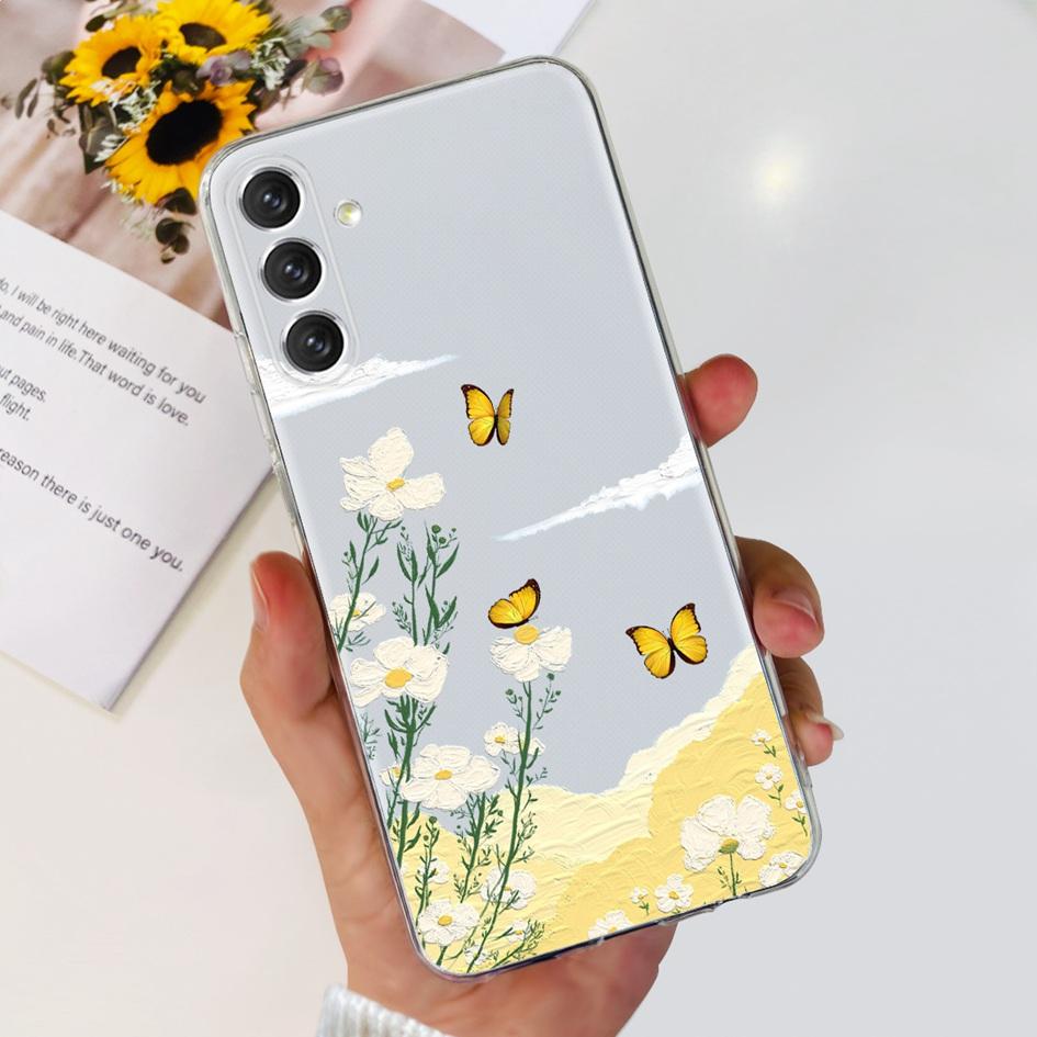 For Samsung A24 4G Case 2023 Popular Flower Astronaut Transparent Cover Soft Phone Case For Samsung A24 A14 5G SM-A146B A 24 Bag