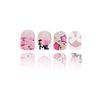 24 Pcs Valentines Day Press On Nail Short Square False Nail 3D Bows Stick On Nail French Tip Artificial Nail