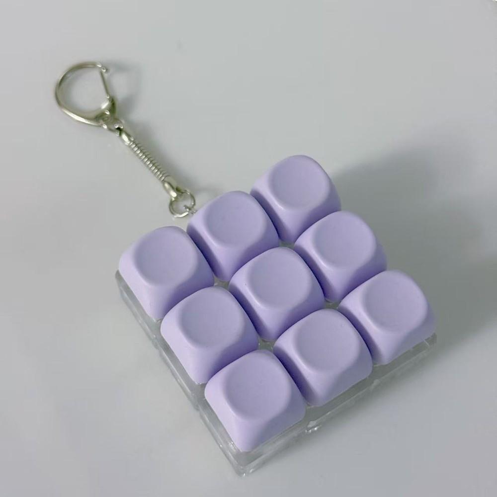 3/9 Keys Keycap Keychain Key Button Clicker Toy New Finger Keyboard  Adult