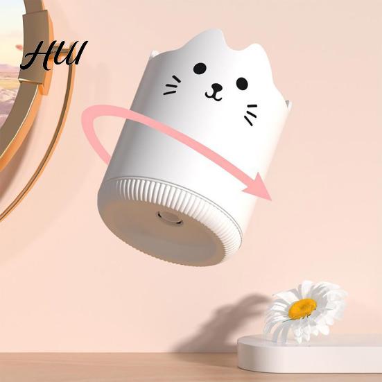 Large Capacity Pen Organizer Holder 360 Degree Rotating Cat Pattern Transparent Stand Design Stationery Desk Accessory