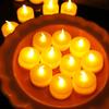 Mini Flameless Electronic Candle Light LED Battery Powered Warm Light Wedding Party Christmas Halloween New Year Home Decoration Supplies