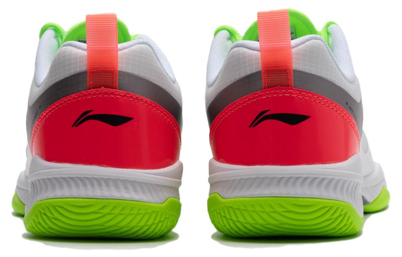 Li Ning Gladiator Cushioning, Wear Resistant Low top Badminton Shoes Unisex Fluorescent Flame Red AYZT011-2