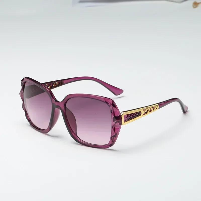 Fashion Square Sunglasses Women Luxury Brand Big Purple Sun Glasses Female Mirror Shades UV Protection